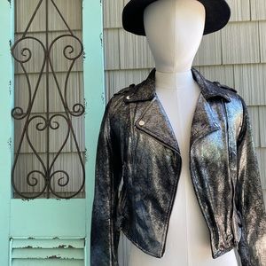 NWT GOTH sparkly glitter motorcycle jacket Vintage